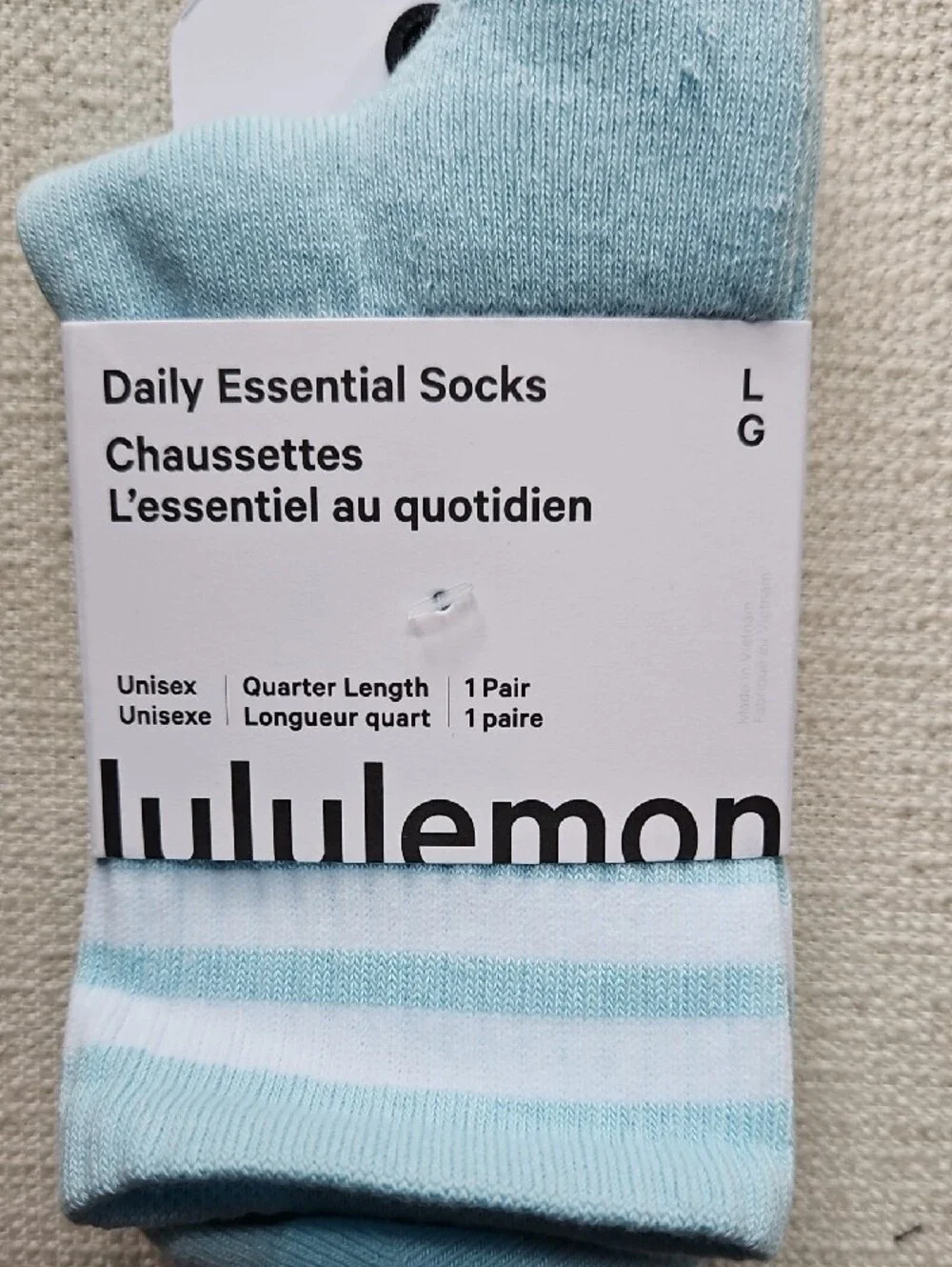 lululemon athletica Light Blue Quarter Socks